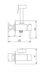 Гигиенический душ, латунь, черный HB5512-7